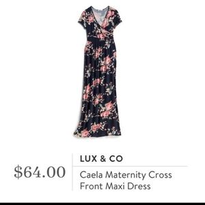Maternity Cross-Front Maxi Dress